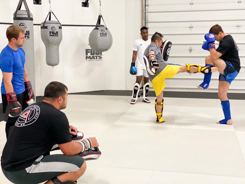 Muay Thai Kickboxing class at Prodigy Martial Arts near Andover MN